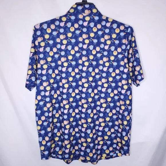 Johnston & Murphy Shirt Mens Large Cocktail Print Performance Button Down - Picture 5 of 11